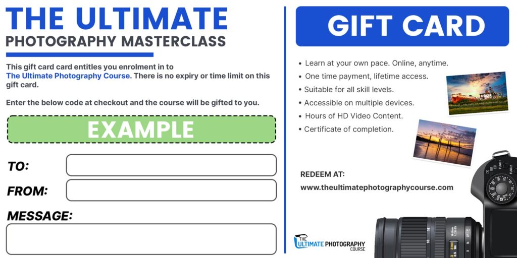 Photography Course Gift Card