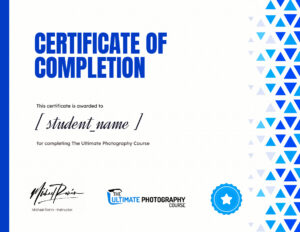Certificate of Photography